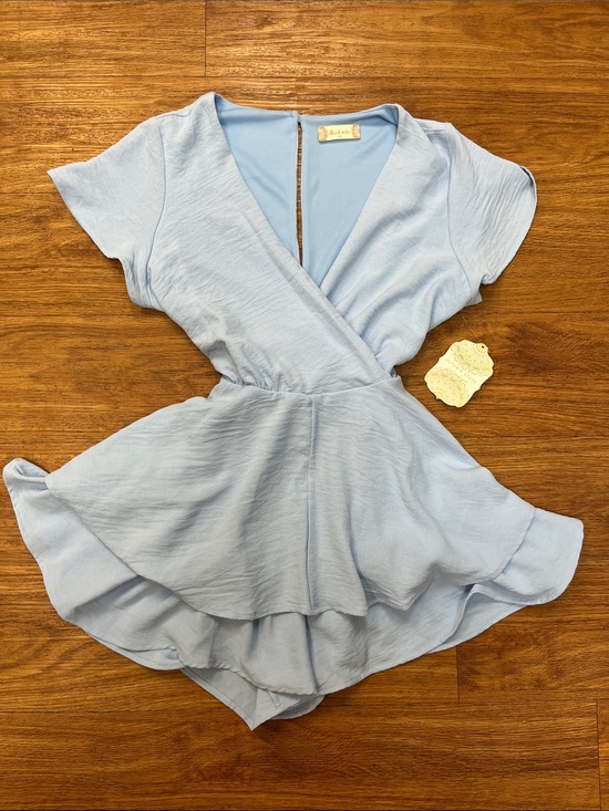 Altar'd State Pants - Light Blue Surplice Romper